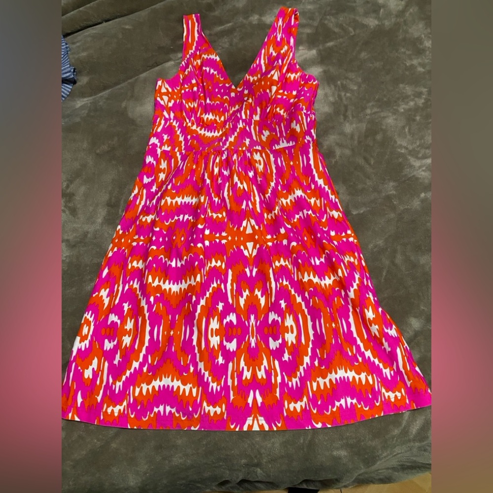 Jude Connally Pink and Orange Mini Dress
